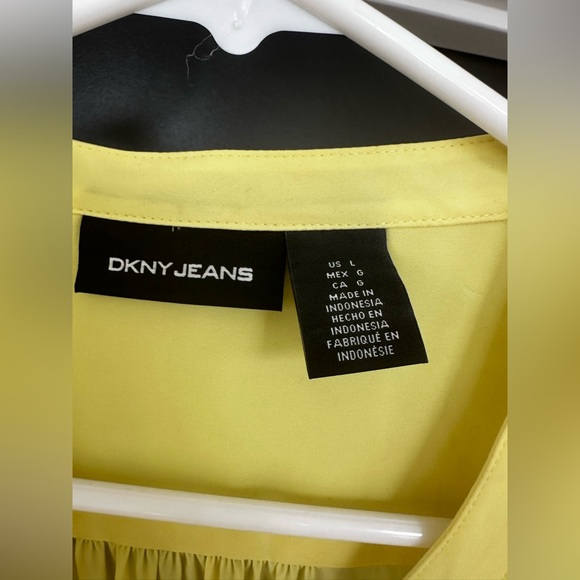 Light Yellow DKNY Blouse - Picture 5 of 6